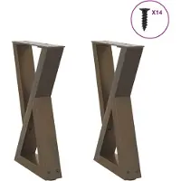 vidaXL Salontafelpoten 2 st 38x(42-43,3) cm staal naturel