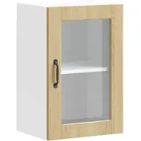 vidaXL Keukenbovenkast met glazen deur Porto sonoma eikenkleurig