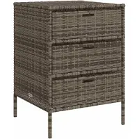 vidaXL Tuinkast 55x59x80 cm poly rattan grijs