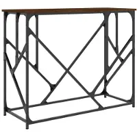 vidaXL Wandtafel 100x40x80 cm bewerkt hout bruin eikenkleur