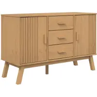 vidaXL Dressoir OLDEN 114x43x73,5 cm massief grenenhout bruin