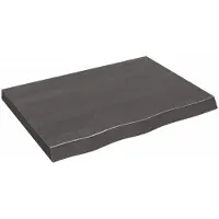 vidaXL Tafelblad 80x60x(2-6)cm behandeld massief eikenhout donkerbruin