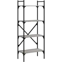 vidaXL Boekenkast 4-laags 56x31,5x138,5 cm bewerkt hout grijs sonoma