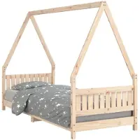 vidaXL Kinderbedframe 80x200 cm massief grenenhout