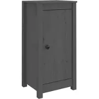 vidaXL Dressoirs 2 st 39x35x80 cm massief grenenhout grijs