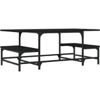 vidaXL Salontafel 100x50,5x40 cm bewerkt hout zwart