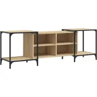 DKD Home Decor Tv-meubel 153x37x50 cm bewerkt hout sonoma eikenkleurig