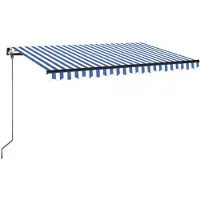 vidaXL Handmatige zonnetent met zonne-energie ledverlichting