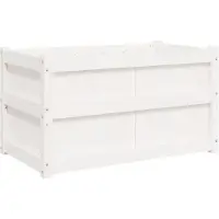 vidaXL Plantenbak 90x50x50 cm massief grenenhout wit