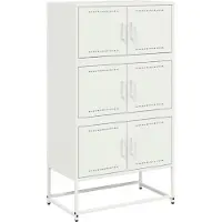 vidaXL Dressoir 68,5x38,5x123,5 cm staal wit