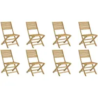 vidaXL Inklapbare stoelen 8 st 48,5x61,5x87 cm massief acaciahout