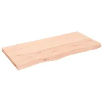 vidaXL Tafelblad 100x50x(2-4) cm onbehandeld massief eikenhout