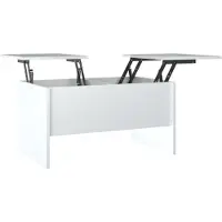 vidaXL Salontafel 80x50x42,5 cm bewerkt hout hoogglans wit
