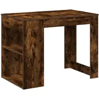vidaXL Bureau met lade&plank 102x62x77,5 cm bewerkt hout gerookt eiken