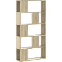 vidaXL Boekenkast 5-laags 80,5x23,5x162,5 cm bewerkt hout sonoma eiken