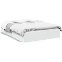 vidaXL Bedframe met lades bewerkt hout wit 140x200 cm