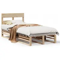 vidaXL Bedframe zonder matras massief grenenhout 90x200 cm