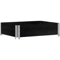 vidaXL Plantenbak 80x60 cm massief grenenhout zwart