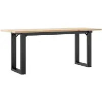 vidaXL Salontafel O-frame 110x40x45 cm massief grenenhout en staal