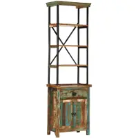 vidaXL Hoge kast, 55x30x180 cm, massief gerecycled hout