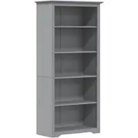 vidaXL Boekenkast 5-laags BODO 82x40x173 cm massief grenenhout grijs