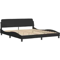 vidaXL Bedframe Dover zwart 180x200 cm fluweel