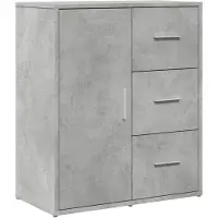 vidaXL Dressoir 60x31x70 cm bewerkt hout betongrijs