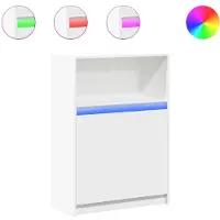 vidaXL Dressoir met LED 72x34x100 cm bewerkt hout wit