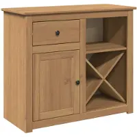 vidaXL Dressoir met lade PANAMA 93x40x80 cm massief grenenhout