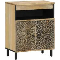 vidaXL Bijzetkast 60x33x75 cm massief mangohout