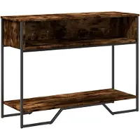 vidaXL Wandtafel 100x35x74,5 cm bewerkt hout gerookt eikenkleurig