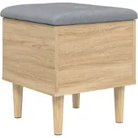 vidaXL Opbergbankje 42x42x46 cm bewerkt hout sonoma eikenkleurig