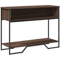 vidaXL Wandtafel 100x35x74,5 cm bewerkt hout bruin eikenkleurig
