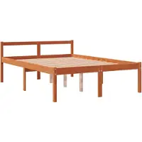 vidaXL Seniorenbed, donkerbruin, 120x200 cm, massief grenenhout