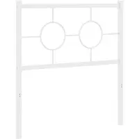 vidaXL Vervangend hoofdbord 80 cm metaal wit