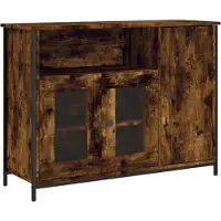 vidaXL Dressoir 100x35x75 cm bewerkt hout gerookt eikenkleurig