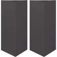 vidaXL Plantenbakken 2 st driehoek 40x34,5x75 cm staal zwart