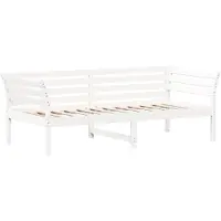 vidaXL Slaapbank zonder matras 90x200 cm massief grenenhout wit