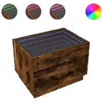 vidaXL Salontafel met Infinity LED 70x50x50 cm gerookt eikenkleurig