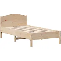 vidaXL Bedframe zonder matras massief grenenhout 75x190 cm