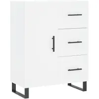 vidaXL Dressoir 69,5x34x90 cm bewerkt hout wit