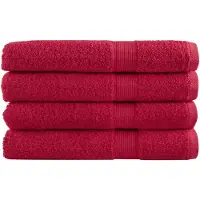 vidaXL Handdoeken SOLUND 4 st 600 g/m² 100x200 cm rood