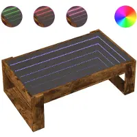 vidaXL Salontafel met Infinity LED 90x53x30 cm gerookt eikenkleurig