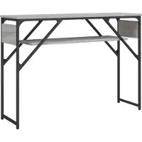 vidaXL Wandtafel met schap 105x30x75 cm bewerkt hout grijs sonoma