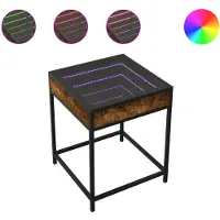 vidaXL Salontafel met Infinity LED 40x40x51 cm gerookt eikenkleurig