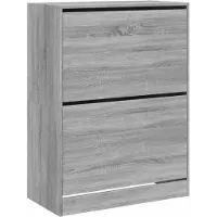 vidaXL Schoenenkast met 2 klaplades 80x42x108 cm grijs sonoma