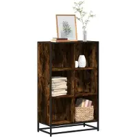 vidaXL Boekenkast 65,5x33x107,5 cm bewerkt hout gerookt eikenkleurig