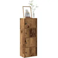 vidaXL Boekenkast 40x24x102 cm bewerkt hout oud houtkleurig