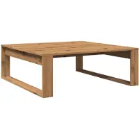 vidaXL Salontafel 100x100x35 cm bewerkt hout artisanaal eikenkleurig