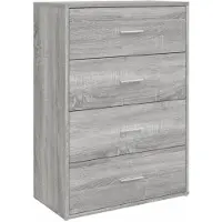 vidaXL Dressoir 60x31x84 cm bewerkt hout grijs sonoma eikenkleurig